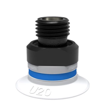 9909717派亚博吸盘Suction cup U20 Silicone FCM,G1/8寸 male,with mesh filter适用于搬运带平整或浅凹表面的工件-派亚博吸盘派亚博真空发生器