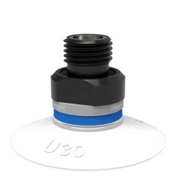 9909720派亚博吸盘Suction cup U30 Silicone FCM,G1/8寸 male,with mesh filter适用于搬运带平整或浅凹表面的工件-派亚博吸盘派亚博真空发生器