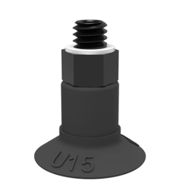 3150006派亚博吸盘Suction cup U15 Chloroprene, M5 male适用于搬运带平整或浅凹表面的工件-派亚博吸盘派亚博真空发生器piab吸盘
