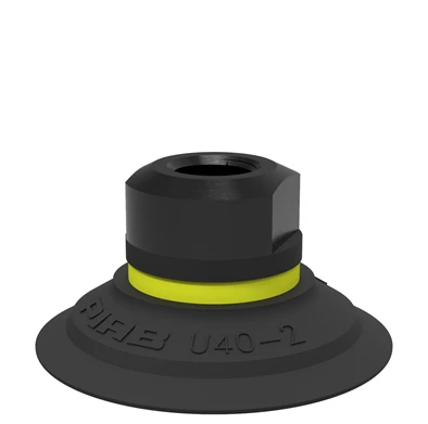 0101617派亚博吸盘Suction cup U40-2 Nitrile-PVC,1/8寸 NPSF female适用于搬运带平整或浅凹表面的工件-派亚博吸盘派亚博真空发生器piab吸盘